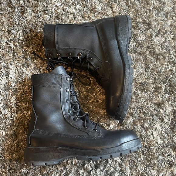 Belleville Military Steel Toe Leather Boots Vibram sole Mens 8.5M - Picture 4 of 9